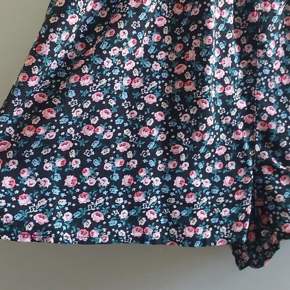 Ditsy Floral playsuit romper jumper shorts black summer Beach Festival  6 - Picture 3 of 5